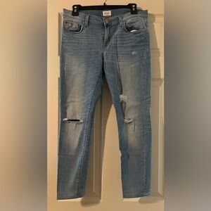 Hudson Jeans Krista Ankle Super Skinny Distressed Jeans Size 30